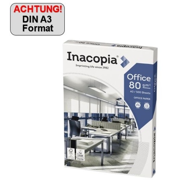 Inacopia Kopierpapier office A3 weiß 80g 500 Blatt