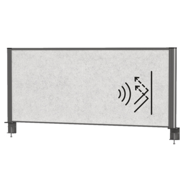 MAUL Tisch-Trennwand MAULconnecto 120x50cm Akustik h.gr/an