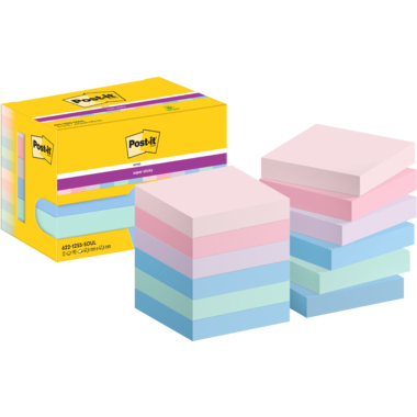 Post-it Haftnotiz 622-12SS-SOUL 47,6x47,6mm 90Bl farbig 12 St./Pa