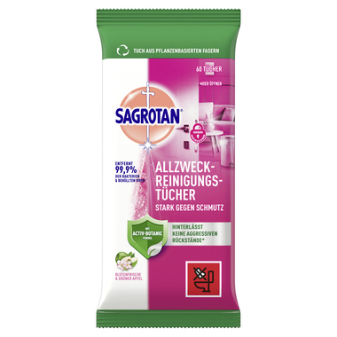 Sagrotan Reinigungstuch Granatapfel/Limette 3256955 60St.