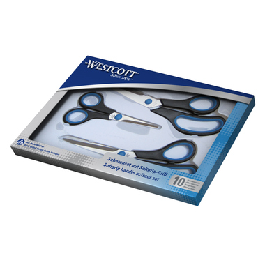 Westcott Schere EASY GRIP SET N-90027 13cm/21cm/25cm 3 Stück