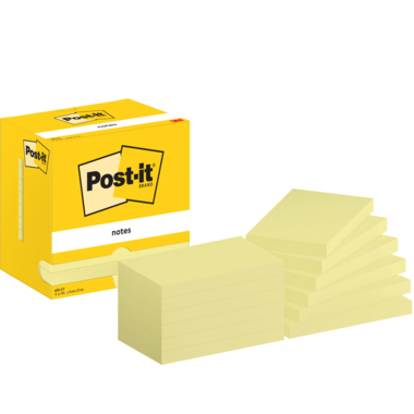 Post-it Haftnotiz 655-CY 76x127mm 100Bl gelb 12 Stück
