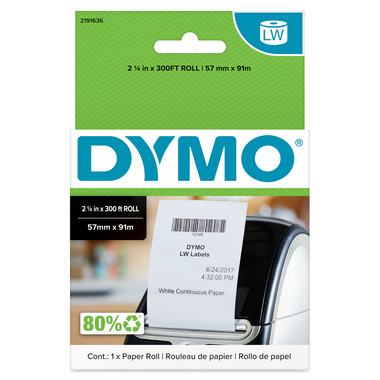 DYMO Thermokassenrolle LabelWriter 2191636 57x91mm ws