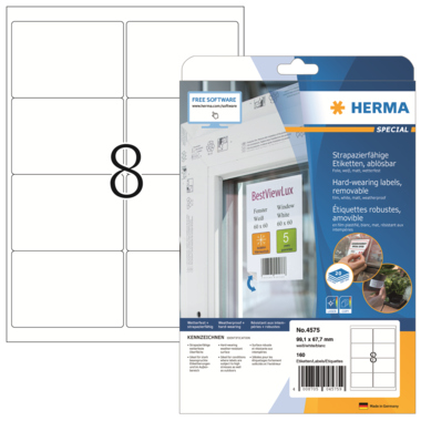 HERMA Folienetikett 4575 99,1x67mm weiß 160 Stück