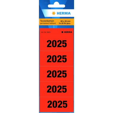 HERMA Jahresschild 2025 1685 60x26mm sk 100St