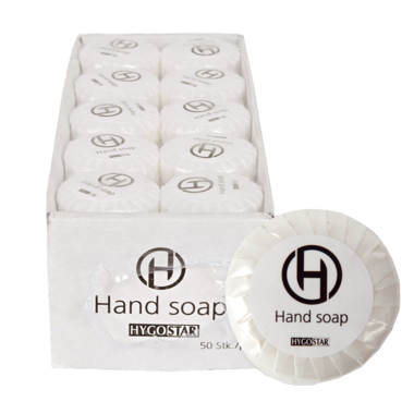 HYGOSTAR Handseife 556218 rund Plisseefalten 50St.