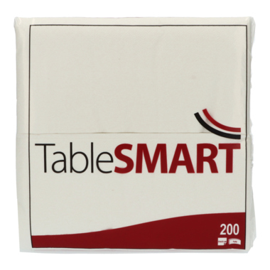 TableSMART 483055 TableSMART Serviette 33x33cm 2lg 1/8Falz ws 200St