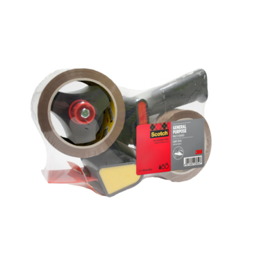 Scotch Packband 309R2D 50mmx60m braun 2 Stück+Handabroller