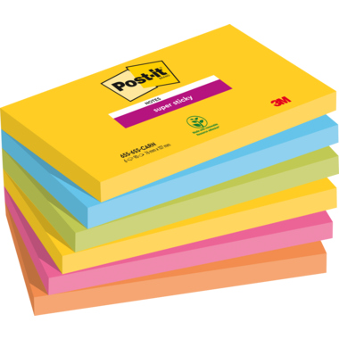 Post-it Haftnotiz SuperSticky 6556SR 127x76mm 6 Stück