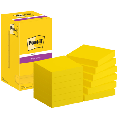 Post-it Haftnotiz 654-S 76x76mm 90Bl gelb 12 Stück gelb