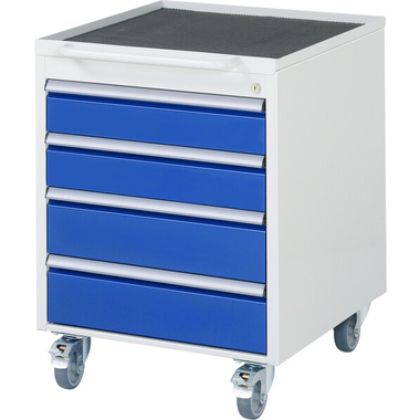 RAU Rollcontainer 580x650x745mm 4xSchub-TA l.gr/e.bl