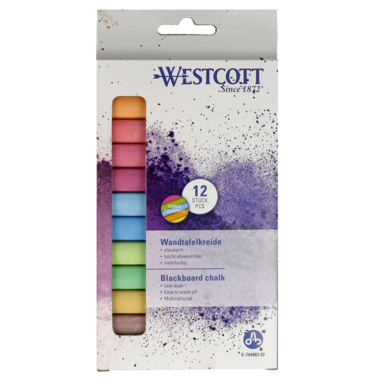 Westcott Tafelkreide E-744983 00 sort. 12St.