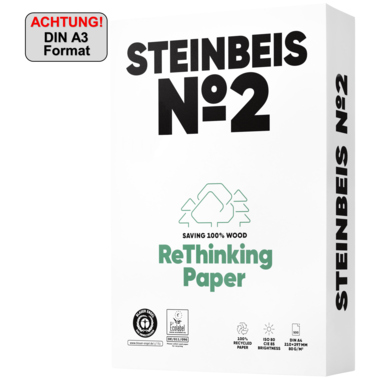 Steinbeis Kopierpapier Trend White Recycling A3 weiß 500 Blatt
