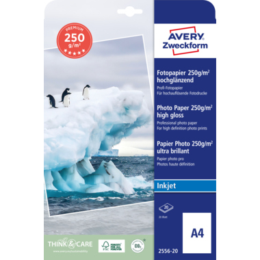 Avery Zweckform Fotopapier Premium 2556-20 DIN A4 250g weiß 20 Blatt