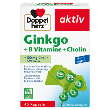Doppelherz Ginkgo +B-Vitamine +Cholin 40St