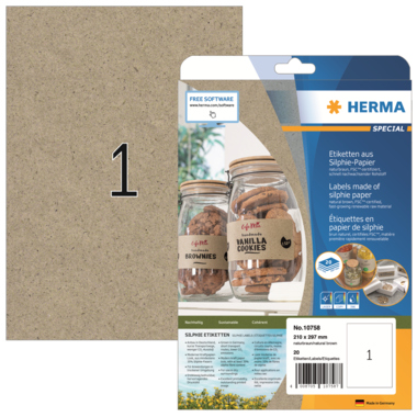 HERMA Etikett Silphie 10758 210x297mm br 20St.