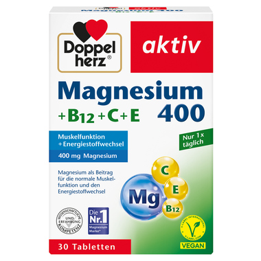 Doppelherz Magnesium 400 Vitamin B+C+E 30St