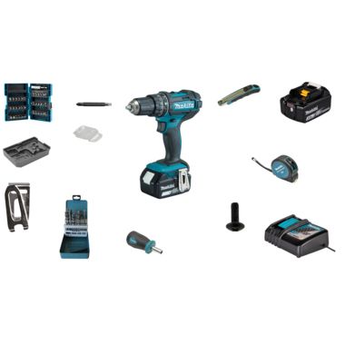 makita Akku-Schlagbohrschrauber-Set DHP482RFX9 18V/3Ah 2 Akkus +Ladeger