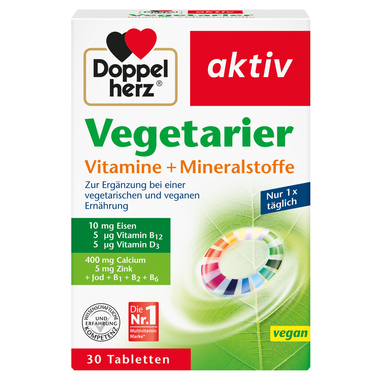 Doppelherz Vegetarier Vitamine +Mineralstoffe 30St