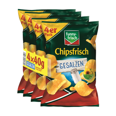 funny-frisch Chipsfrisch 5216 gesalzen 4 x 40G