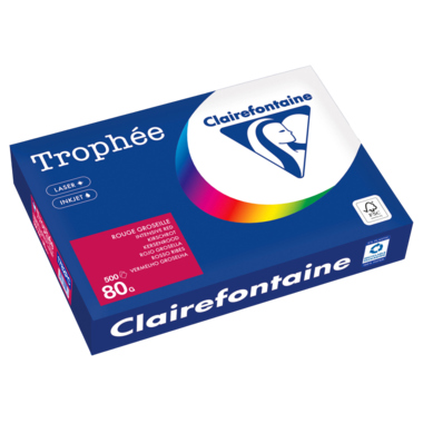 Clairefontaine Kopierpapier 1782PC A4 80g kirschrot 500Bl