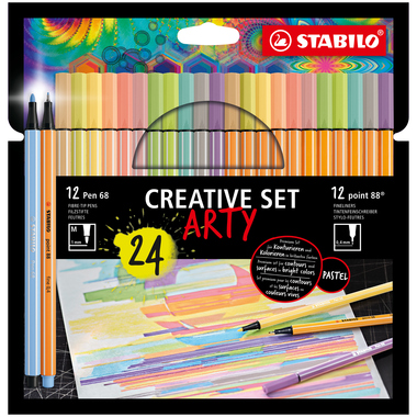 STABILO Set ARTY 8868/24-1-20 sort 12xPen 68 12xpoint 88