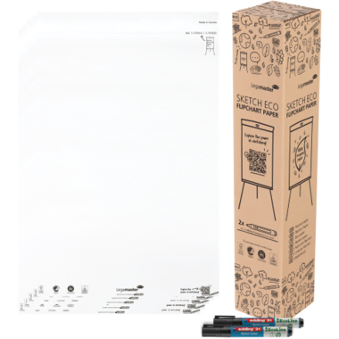 Legamaster Papierblock SKETCH ECO 7-157620 blanco 2x50Bl