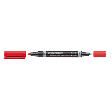 STAEDTLER Permanentmarker Lumocolor duo 348-2 0,6mm/1,5mm rot
