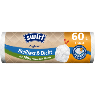 Swirl Müllsack 219077 Zugband 60l 8St