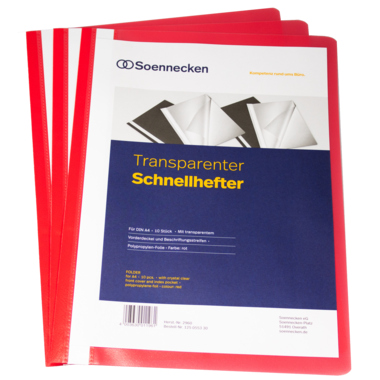 Soennecken Schnellhefter 2960 DIN A4 PP rot 10 Stück