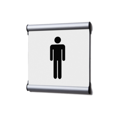 Showdown Türschild 15,5x15,5cm Herren ws