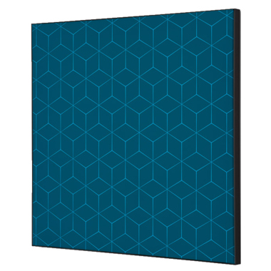 Showdown Wanddekoration Set 40x40cm Hexagon bl