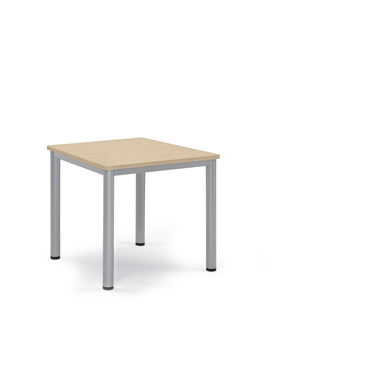 Besprechungstisch 80x80x72cm Gestell si Platte ahorn