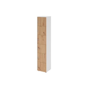 Hammerbacher Schliessfachschrank 6OH 6xDS ws/ei