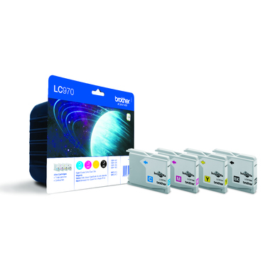 Brother Tintenpatrone LC970VALBP bl/c/m/y 4St