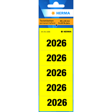 HERMA 1686 Jahresschild 2026 60x26mm sk ge 100St