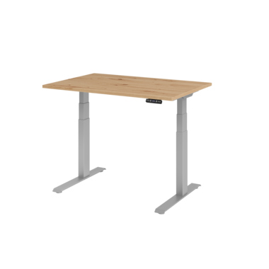 Hammerbacher Schreibtisch el 120x80cm si/asteiche