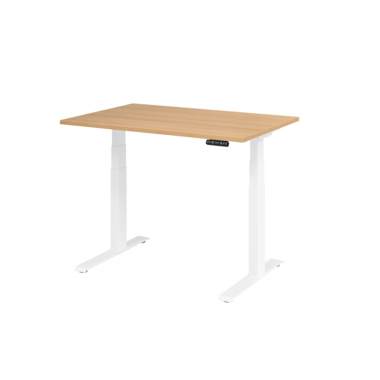 Hammerbacher Schreibtisch el 120x80cm ws/eiche