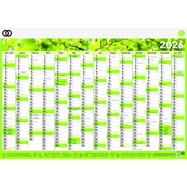 Soennecken 5104-26 Plakatkalender oeco 2026 100x70cm 14 Monate
