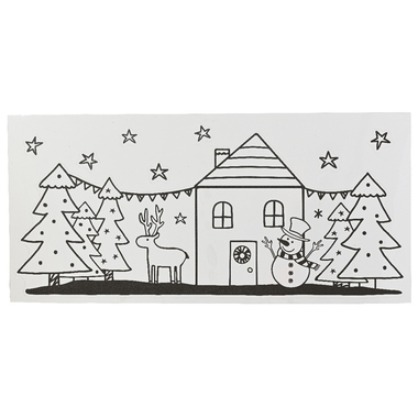 DECORIS Fensterdeko Weihnachten 463474 sw