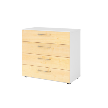 Hammerbacher Regal 2OH 4Schübe ws/Ahorn