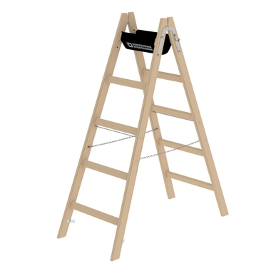 MUNK Stehleiter Holz 33210 2x5Sprossen