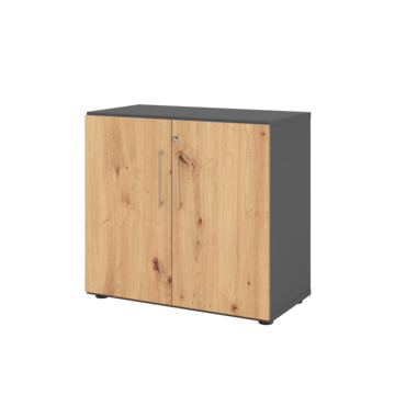 Hammerbacher Regal 2OH Türen gp/Asteiche