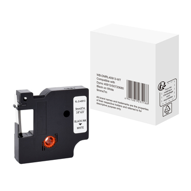 Schriftband wie Dymo S0720680 9mmx7m schwarz auf weiß