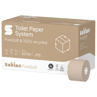 Satino by WEPA 307140 Satino Toilettenpapier PureSoft 2lg 100m 24St