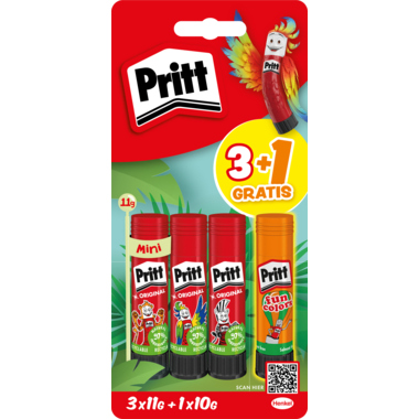Pritt Klebestift PBS4B 3x11/1x10g