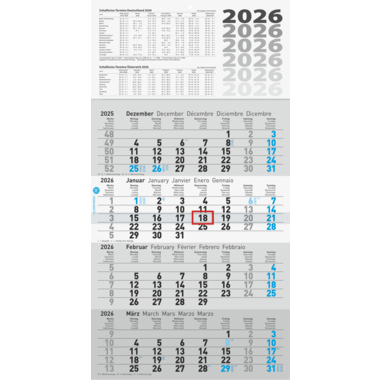 Glocken Wandkalender 2026 5070242006 30x59cm 4M/1S