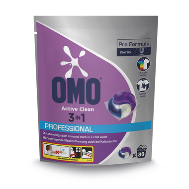 OMO 101110034 Waschmittel Professional Active Clean 3in1 Kapsel 80St