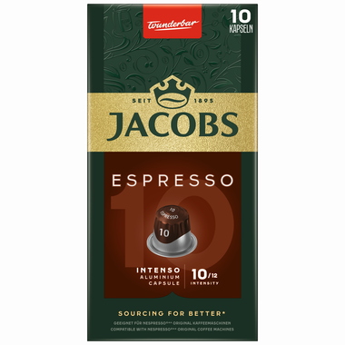 JACOBS Kaffeekapsel Espresso 10 Intenso 4057018 10 Stück