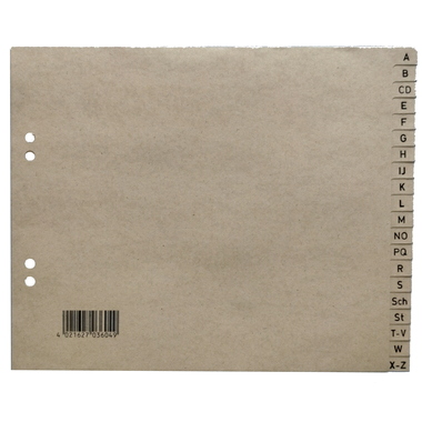 Register 3604 A4 halb 20tlg A-Z ch